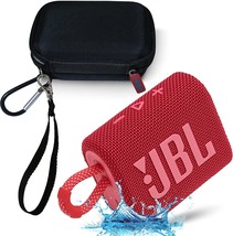 JBL GO 3 Waterproof Ultra Portable Bluetooth Speaker Bundle with Megen, Red - £46.35 GBP