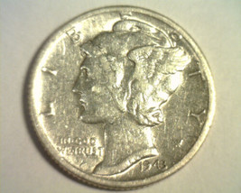 1943-D MERCURY DIME EXTRA FINE /ABOUT UNCIRCULATED XF/AU ORIGINAL EF/AU ... - $5.00