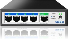 Poe Switch 5 Port 4 Port Poe Switch 1 Uplink Port Ethernet Unmanaged Swi... - £36.95 GBP