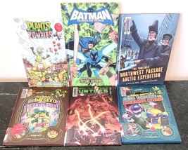 Lot 6 Graphic Novels Batman TMNT Plants vs Zombies AR 2 3 - $11.88