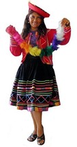 Alpakaandmore Women&#39;s Complete Peruvian Dance Costume Large Red - £132.30 GBP