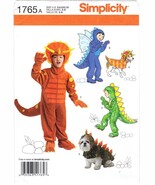 Simplicity 1765 Kids &amp; Dogs Dinosaur Costumes Sizes 3-8 Uncut - $7.00