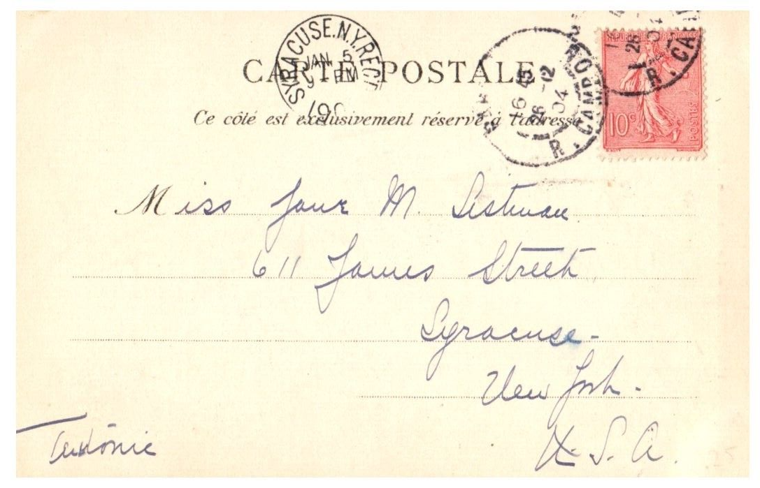 Le Pantheon Paris France Black And White Postcard Posted 1904 Item image 2