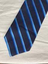 Vintage Robert Talbot Studio Tie Blue Striped 100% Sold USA Made - $10.00