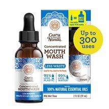 GuruNanda Concentrated Mouthwash - Travel Size - Wild Mint, 2 fl. oz - £19.57 GBP