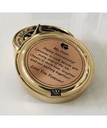 Anniversary Brass Sundial Compass with Special Engraved Greeting - Romantic Gift - $39.00