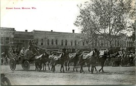 Vtg LItho Postcard 1910s Dirt Street Scene w Stage Coach Bradford &amp; Co Publisher - $15.79