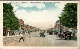 Old Orchard Beach Maine Busy Street Scene Looking toward Pier Postcard T15 - £7.14 GBP