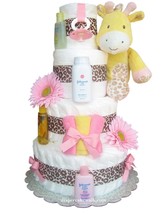 Sweet Safari Baby Diaper Cake - £125.90 GBP