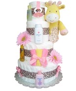 Sweet Safari Baby Diaper Cake - £127.50 GBP