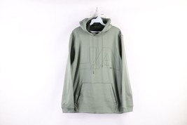 Under Armour Mens Large Loose ColdGear Big Logo Hoodie Sweatshirt Light Green - £35.57 GBP