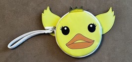 Betsey Johnson Yellow Crown Chick W/GOLD Crown &amp; Wings Wristlet Coin Purse New - £10.79 GBP