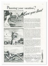 Print Ad Metropolitan Life Insurance Know Your Heart Vintage 1937 Advertisement - £9.79 GBP