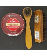Kiwi Jumbo Brown Shoe Polish Cream, Horsehair Shine Brush &amp; Dauber Kit, ... - £10.27 GBP+