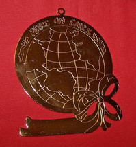 Vintage Lillian Vernon Brass Ornament - Peace On Earth - Nos - £11.77 GBP