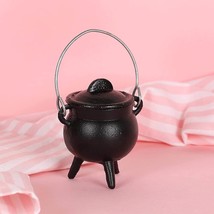 Asravik Iron Charcoal Cauldron Round Shape With Handle Supported Incense Burner  - £18.69 GBP