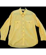 MacCluer desert poplin men&#39;s L longsleeve button-down yellow shirt - $38.95