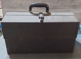 Vintage Kennedy Kits Metal Toolbox Made in USA Double Open Top Trays 17x12 - £87.95 GBP