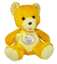 15&quot; Vintage Fun Time Bear Yellow Teddy Bear Stuffed Animal Plush Toy Antique - £59.99 GBP