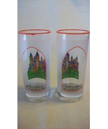 Pair of Speyerer Kaiserdom Castle Frosted Drink Glasses 5.5&quot; tall - £23.59 GBP
