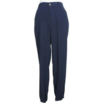RALPH LAUREN Blue Sueded Viscose Blend Twill Skinny Ankle Pants 16 - $49.99