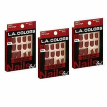 3-Pack LA COLORS Nails On! Artificial Nail Tips 12ct Short Matte Red Infatuation - £9.11 GBP