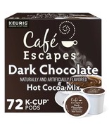 CAFE ESCAPES DARK CHOCOLATE HOT COCOA KCUPS 72CT - $859.95 MXN