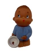 Vintage Laflex Rubber Mini Squeak Baby Holding Potty Blue Pajamas - $350.44 MXN