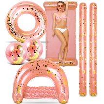 Rose Gold Inflatable Full House Bundle 7 Pieces Pack â74 X 6 Inches Pi... - $85.99