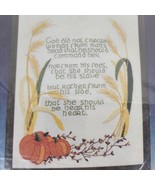 VTG Crewel Kit God Created Bible Verse Poem Fall Harvest Autumn Craft Pu... - £14.01 GBP