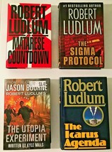 lot 4 Robert LUDLUM books, Icarus Agenda,Utopia Experiment,Matarese,Sigm... - $13.95