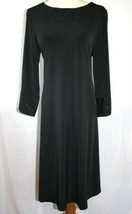 BOB MACKIE Sequin 3/4 Sleeve A-line Cut Black Dress Small NWT   D111 - £25.57 GBP