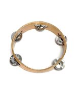 Natural Bamboo Wooden Tambourine  Headless Single Row with 5-Pair Jingl... - €18,68 EUR