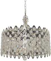 Pendant Light KALCO PRIVE Casual Luxury 6-Light 2-Tone Silver Clear Crystal - £9,427.37 GBP