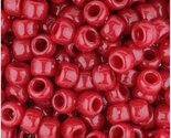 BeadTin Burgundy Opaque 9mm Barrel Pony Beads (500pcs) - $3.09
