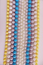 Six Colors, Single Strand, Round Beaded Necklaces - $30.00