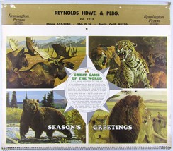 Vtg 1970 Remington Reynolds Local Hardware Perris CA Wall Calendar Big G... - $16.11