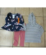 Carter&#39;s  3-Piece Playwear Set Blue White Pink Girls&#39;Sz 2T-3T NWT - $19.58