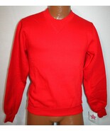 Vintage 80s RUSSELL ATHLETIC Red Blank Crewneck SWEATSHIRT Adult X-Small... - $462.49 MXN