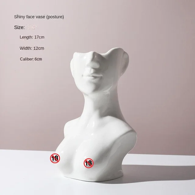 Human Body Ceramic Vase Human Body Modeling Art Vase Nordic Home Decoration  - £21.92 GBP