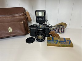 Yashica Camera TL Electro X ITS 50mm Film SLR Camera With Case UNTESTED ... - $840.68 MXN