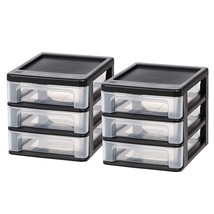 IRIS USA Plastic 3-Drawer Desktop Organizer for Office, Files, &amp; Supplies, Small - £31.45 GBP