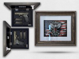 Hidden Storage Photo Frame for Gun and Valuables / *NATURAL WOOD* - $64.35+