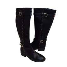 Vince Camuto Women&#39;s Presle II Studded Tall Boots Black Leather Moto sz ... - £54.46 GBP