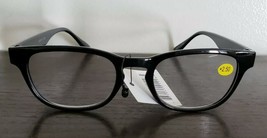 CHEETAH EYEWEAR ~ +2.50 ~ Reading Glasses ~ Full Rim ~ Black Plastic Frame - $14.96