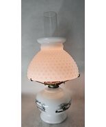 Vintage Currier And Ives  Hobnail Milk Glass Oil Lamp w/wick - €37,76 EUR