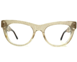 L.A.M.B Eyeglasses Frames LA067 GLD Brown Clear Gold Cat Eye Full Rim 51... - $46.53