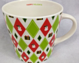 Starbucks Barista Happy Holidays 2003 Coffee Cup Mug Diamonds Snowman Gift - $10.95