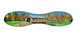 Painted Ice Cream Stick Robert Mallia Covered Bridge Springfield TN Art Artwork - £18.23 GBP