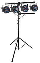 Rockville RVLS1 Tripod Lighting Tree Stand w/Side Bars+(4) Par Can Wash Lights - £284.65 GBP